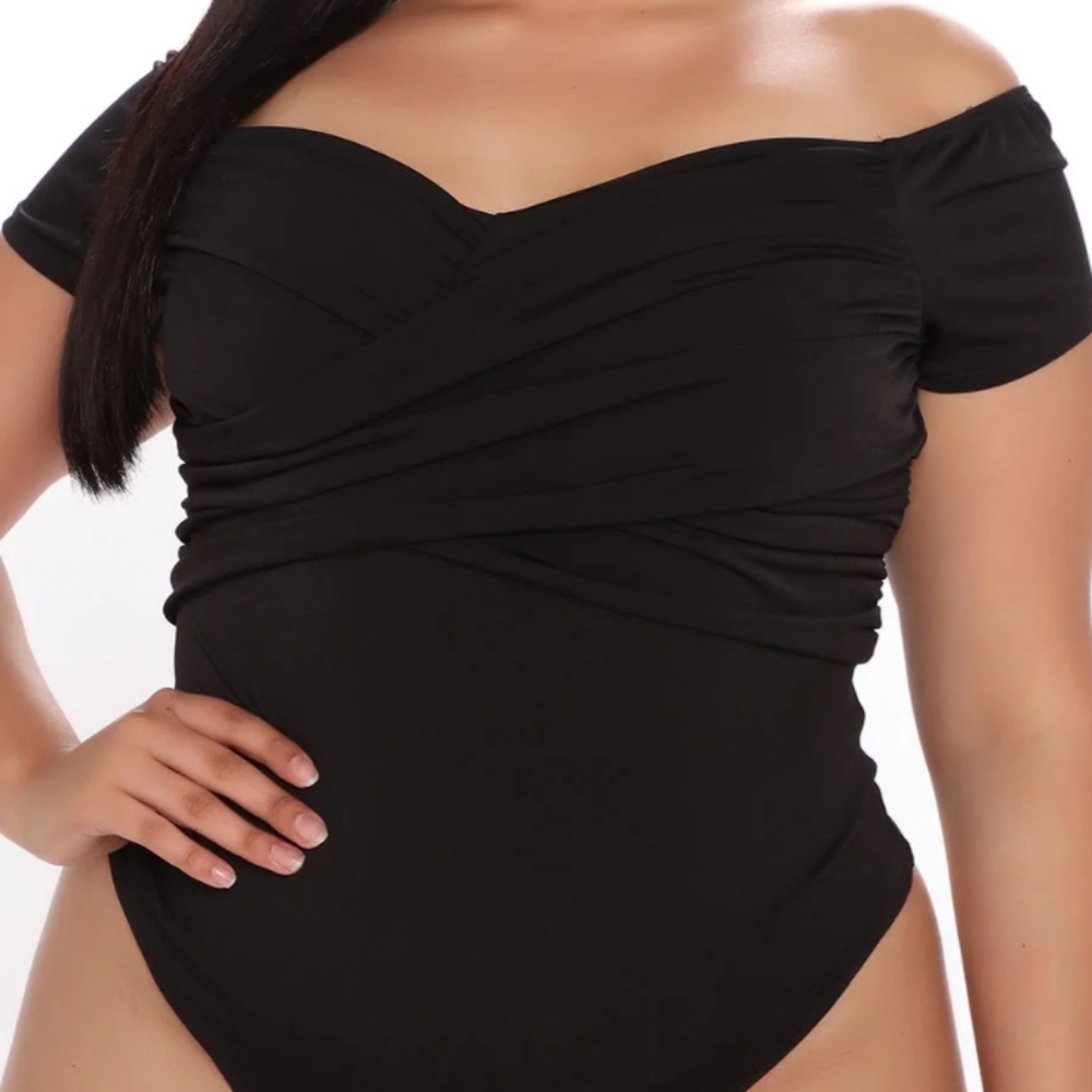 Black plus size top